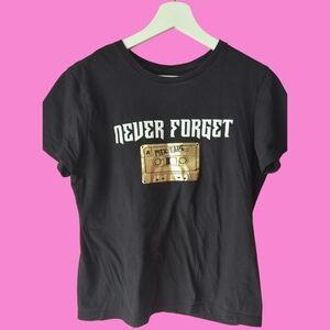 Black 'Never Forget' Graphic Tee